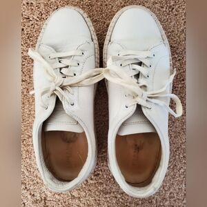 Rag & Bone White Kent Espadrille Platform Leather Sneakers 37.5